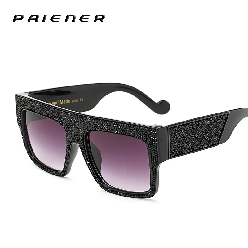 

2017 Oversized sunglasses Women Brand design Luxury Diamonds framen driving sun glasses uv400 Goggles Eyeglass oculos feminino