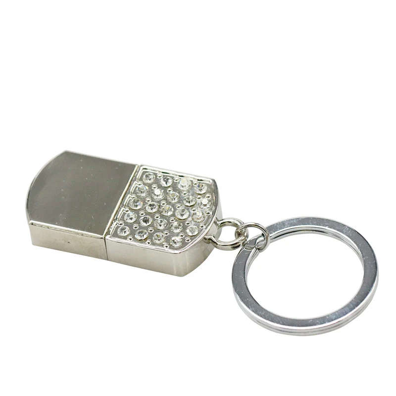 Металлический Кристальный брелок с бриллиантами, флеш-диск USB 2,0, 4 ГБ, 8 ГБ, 16 ГБ, 32 ГБ, мини-карта памяти, диск для хранения ключей