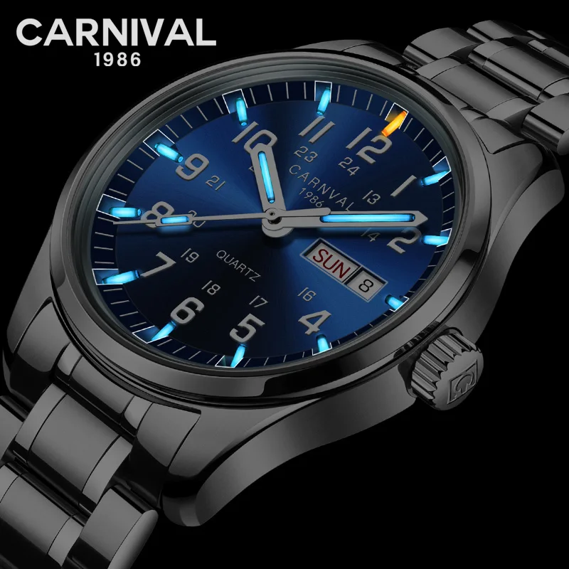 Часы мужские механические водонепроницаемые светящиеся со стальным Сапфиром И