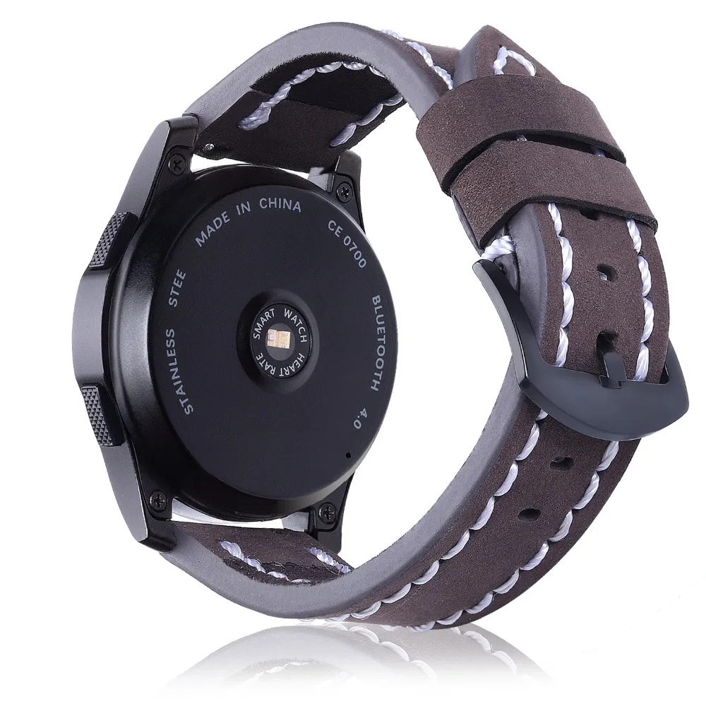 Laforuta gear S3 Frontier ремешок для samsung Galaxy Watch 46 мм S 3 Slassic 22 мм кожаный браслет на запястье Ретро винтажный ремень