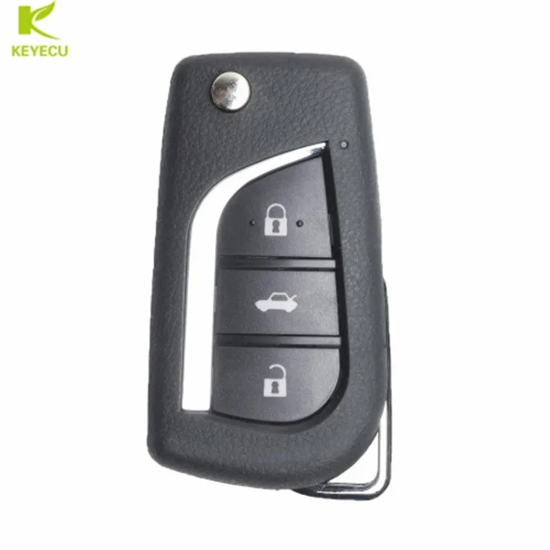 Запасной дистанционный ключ KEYECU 433 МГц 4D67 для Toyota Prado 120 RAV4 Kluger Avensis Tarago P/N: 50171|Ключ