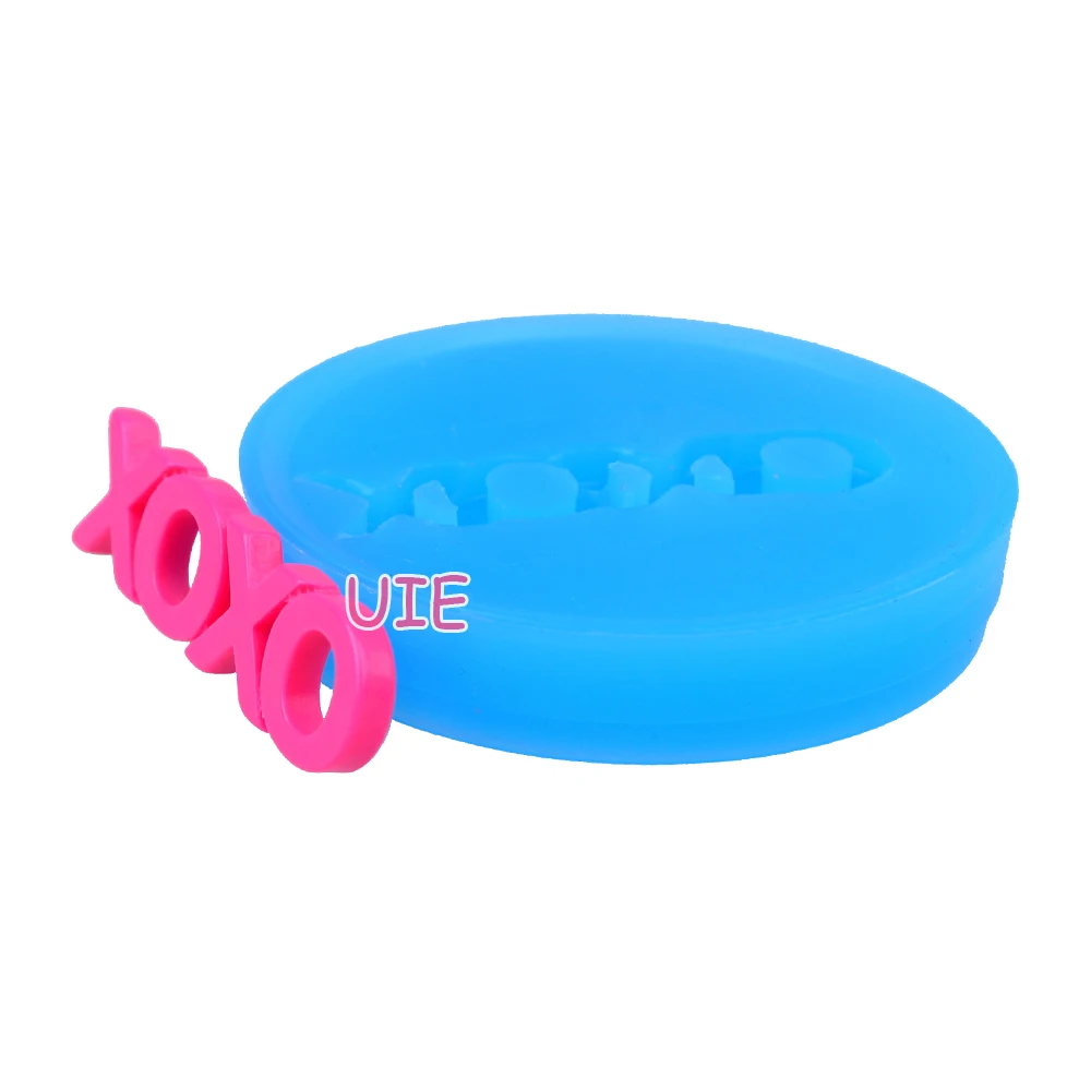 PYL605U 42 4 мм большая XOXO Гибкая силиконовая форма-для помадки украшения торта