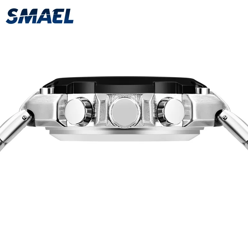 Часы SMAEL Мужские кварцевые спортивные роскошные брендовые цифровые повседневные