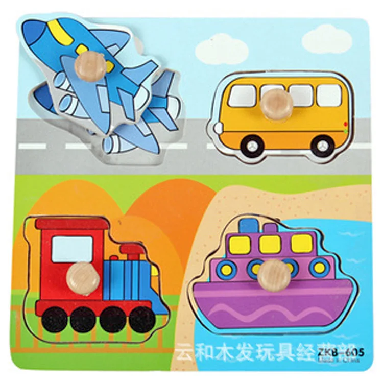 cartoon animal baby jigsaw Board wood puzzles 2-5 years old child wooden Kids toys puzzle Educational Learning Танграм игрушки