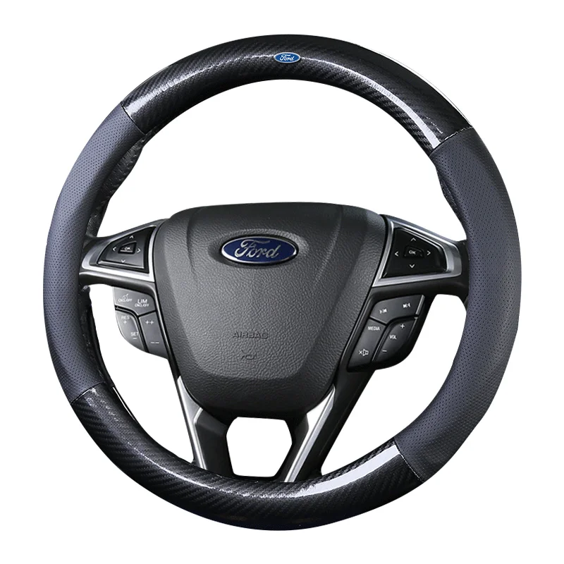 Чехол на руль автомобиля чехол для Ford Grand C Max Fiesta Figo Fusion Mondeo Focus GT Ka Mustang Taurus Ranger Edge 37