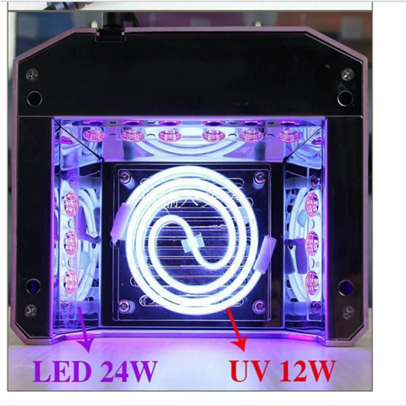 Светодиодная УФ лампа для сушки ногтей в форме алмаза 36 Вт отверждения CCFL и Led