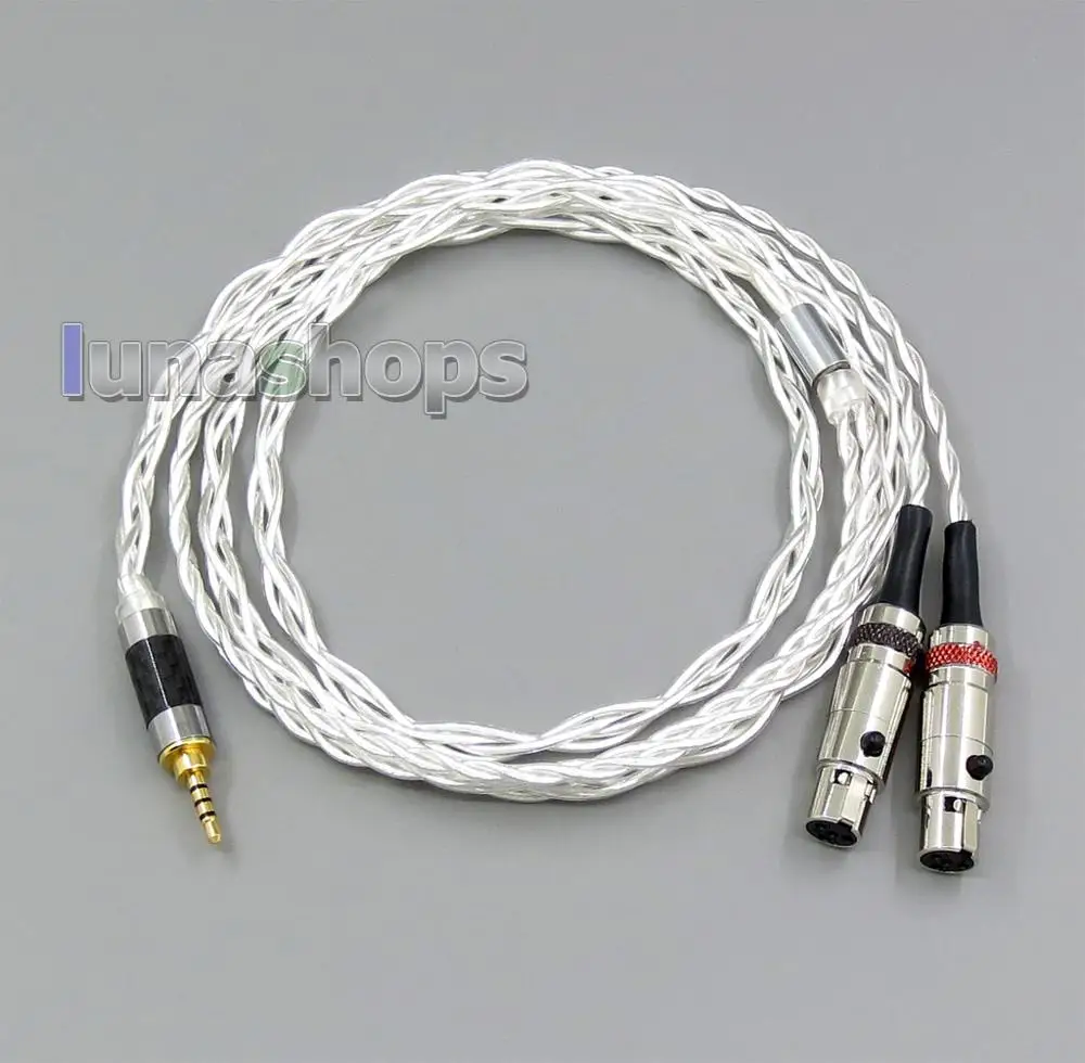 2.5mm plug LN006081 2,5 мм 3,5 мм 4,4 мм 4 ядра чистое серебро Экранирование кабель для наушников для Audeze LCD-3 LCD3 LCD-2 LCD2 - Цвет: 2.5mm plug