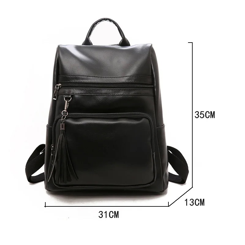 Ansloth модные Винтаж Для женщин рюкзак для подростков PU кожаные сумки Простые