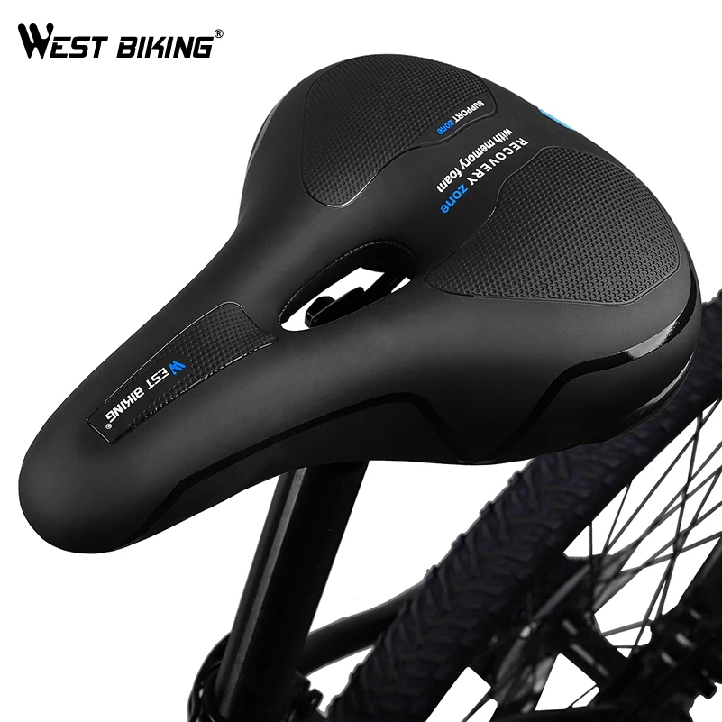 WEST BIKING Подушка на седло велосипеда утолщенная широкая подушка сиденье для