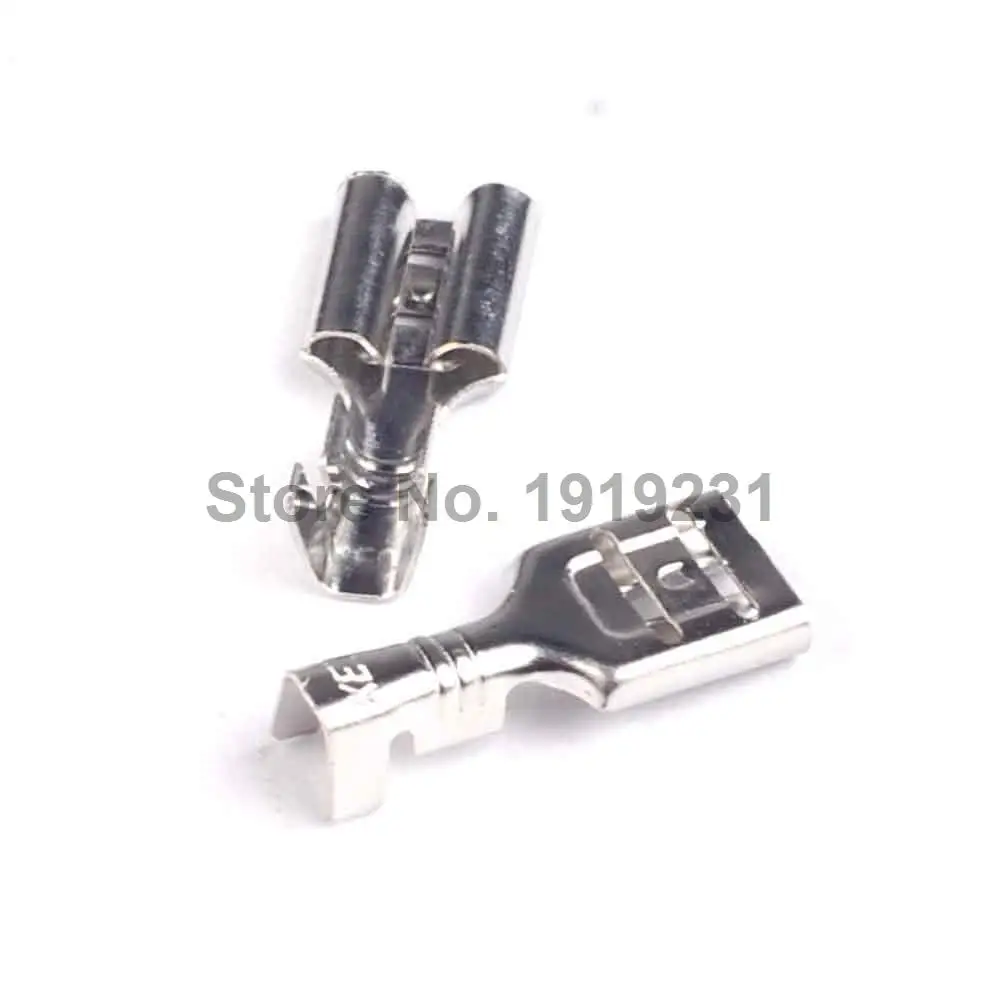 

50PCS Quality 6.3mm Female Uninsulated Spade Crimp Connector Terminal Block