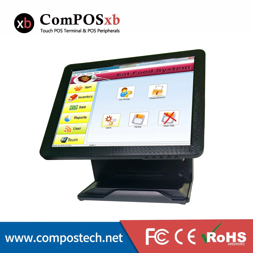 Коммерческий Дешевый Pos Pc кассовый аппарат 15 дюймов ЖК-экран монитор супермаркет