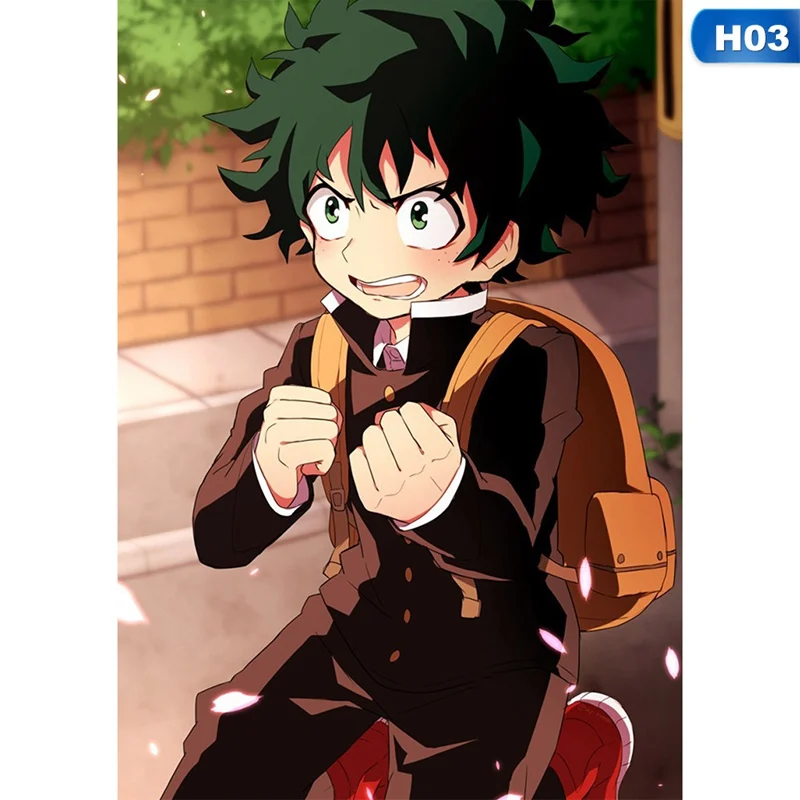 03 My Hero Academy свиток живопись японского аниме настенные подвесные плакаты на холсте плакат украшение для дома - Цвет: 03
