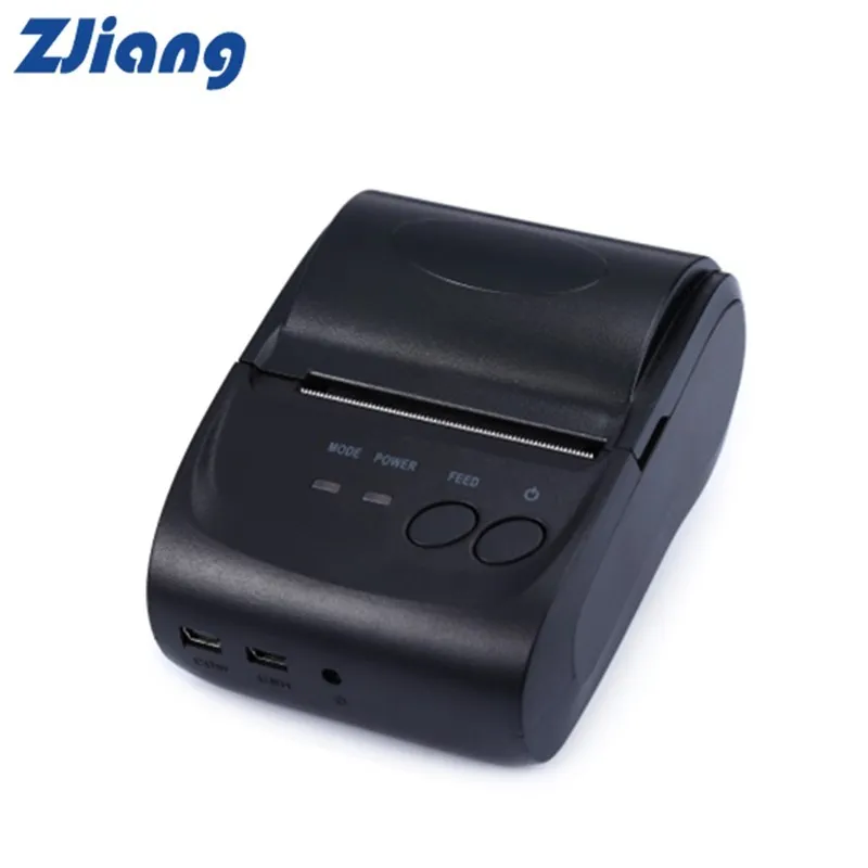ZJiang ZJ-5802LD Мини Bluetooth порт Термальный чековый принтер 58 мм высокоскоростной Прозрачный Термальный чековый принтер для гостиницы Supermaket