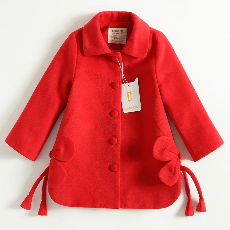

Baby Girl Woolen Coat Children Clothing Kids Girls Princess Outwear Coat Fashion Cute New Children Girls Jackets Girl Wool Coat