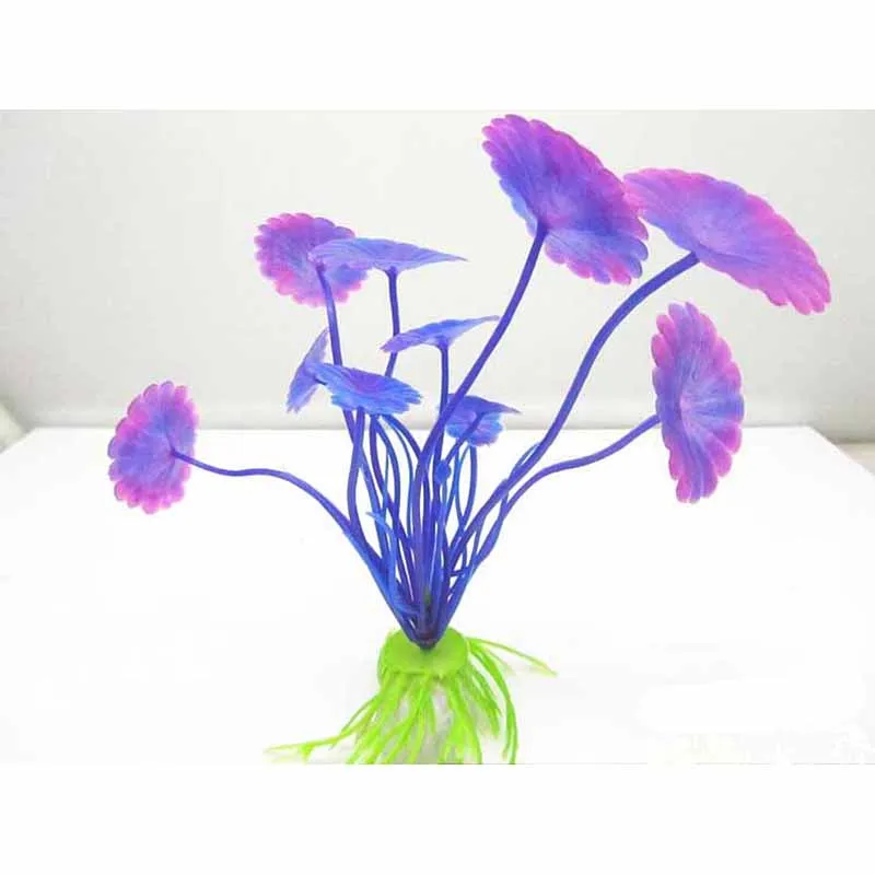 Малая 10 см Пластик Моделирование растения для аквариума поддельные водяной