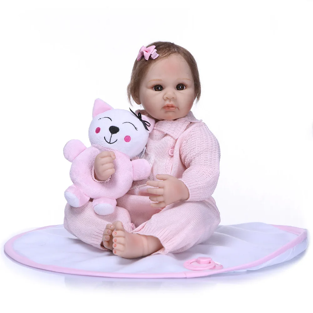 Nicery 20 22 дюйма 50 55 см кукла Bebe Reborn Мягкая силиконовая игрушка для мальчиков и