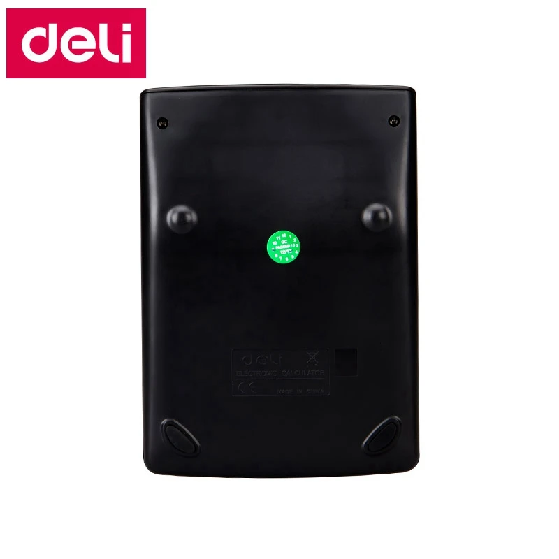 Deli 1519 офисный электронный калькулятор 12 цифр двойной питания включая батарею AAA