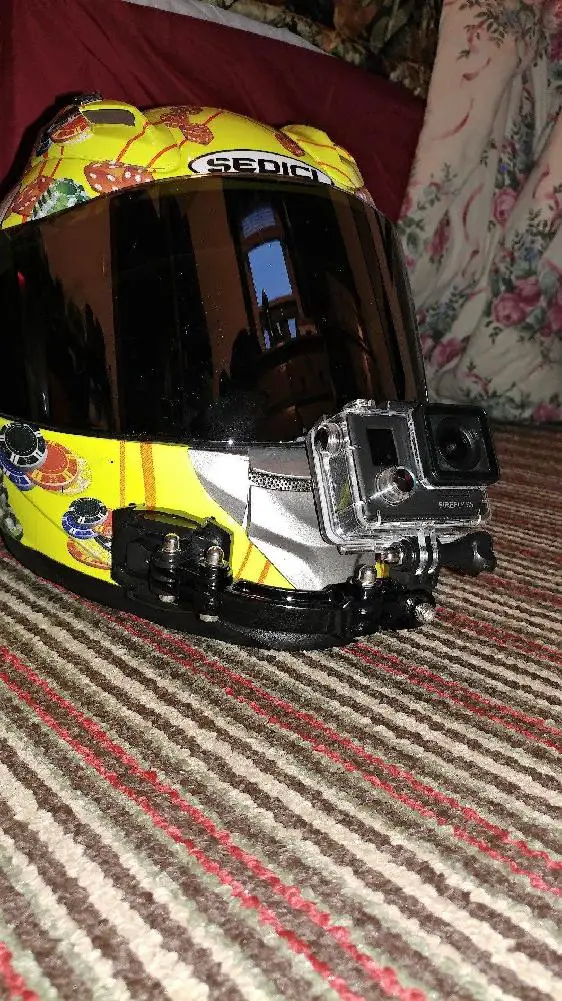 Изогнутый для шлема Удлинительный кронштейн камеры GoPro Hero 7 6 5 4 3 2 1 с винтовым