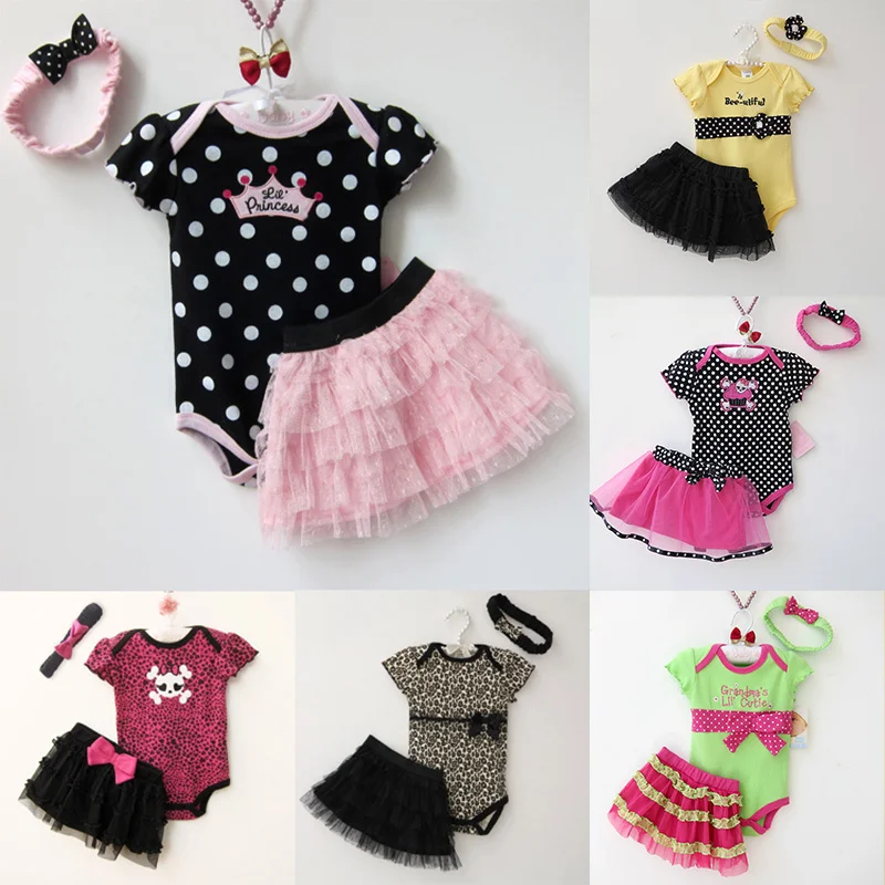 Комплект из 3 предметов Детский комбинезон комплект летней одежды для девочек