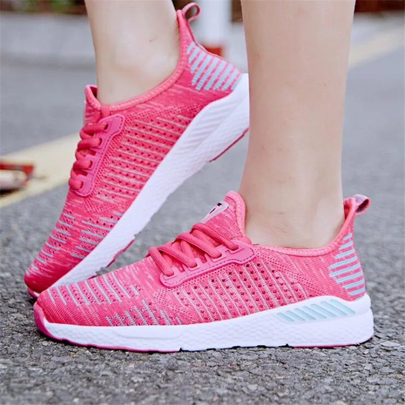 Женская повседневная обувь модные кроссовки из дышащей сетки для тенниса