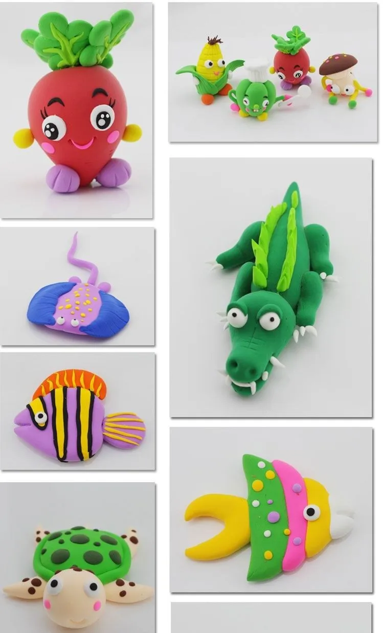 24 цвета Детские DIY fimo моделирование полимерной глины/мягкий ластик Пластилин для детей и детские развивающие игрушки