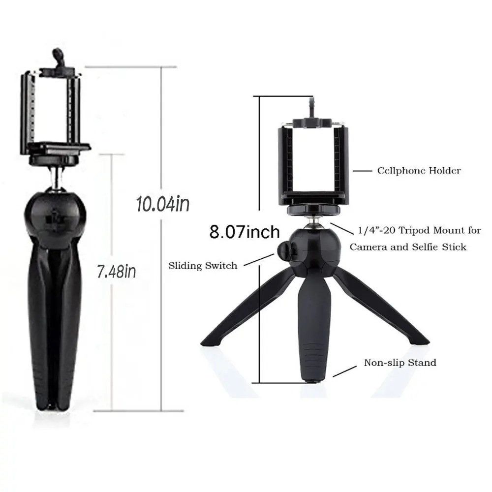 

Mini Phone Stabilizer Tripod Tabletop Stand with Ballhead mini Projector DSLR Digital Cameras Video for Gopro Nikon Canon iPhone