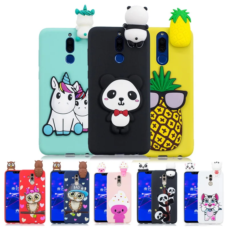 3D Милый Мягкий Силиконовый ТПУ чехол для задней панели Huawei P8 Lite 2017 P9 P10 P20 P30 Pro P Smart
