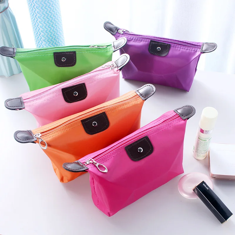

Dumpling Makeup Bag Solid Color Cosmetic Bag Casual Multifunctional Waterproof Wash Bag Toiletry Storage Handbag