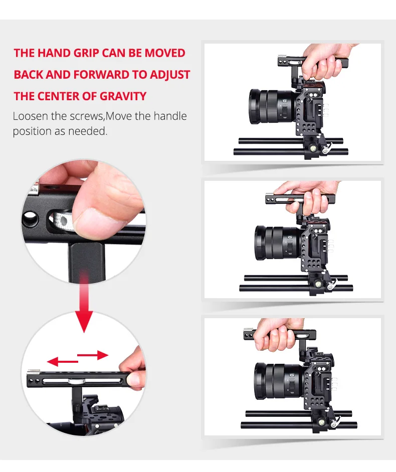 A7 Камера клетка профессиональная ручка DSLR Rig Стабилизатор видеокамеры для sony Альфа A7 A7II A7III A7K A7S2 A7R2 A7R3 A7X