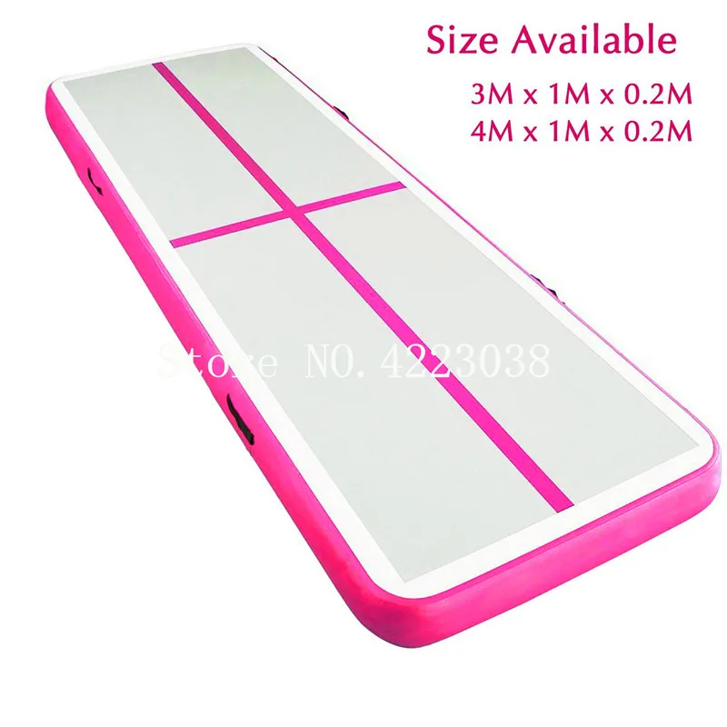 

1x0.6x0.2m Air block and 3x1x0.2m Air Track Tumbling Mat Gymnastics Inflatable Airtracks Gym Mats Training Cheerleading Use