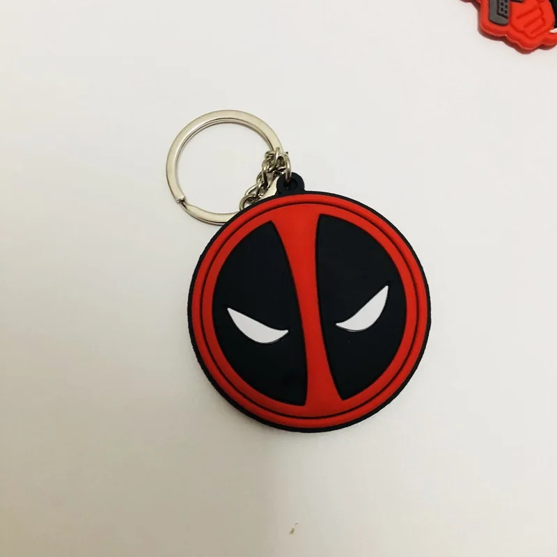 2 С принтами "Marvel", "Мстители", мультфильм ПВХ брелок фильма «Дэдпул»; рубашки; Модная Новинка смешной кулон брелок ювелирные изделия аксессуары Llaveros Chaveiros подарок - Цвет: 2