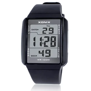 Xonix Для мужчин Спортивные часы Водонепроницаемый 100 м открытый весело многофункциональный цифровой часы Одежда заплыва Бег Led наручные часы Montre Homme