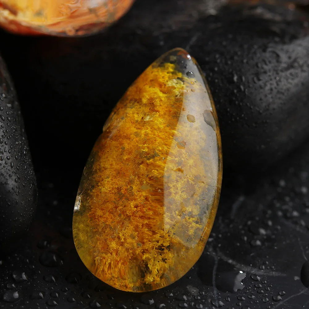 1 шт. поделки своими руками с натуральным желтым Ghost Phantom Quartz из кристалов лечебным