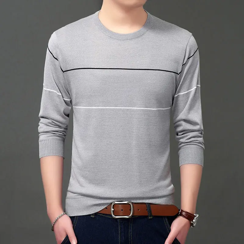 Новинка 2019 модные брендовые свитера мужские пуловеры шерстяные Облегающие