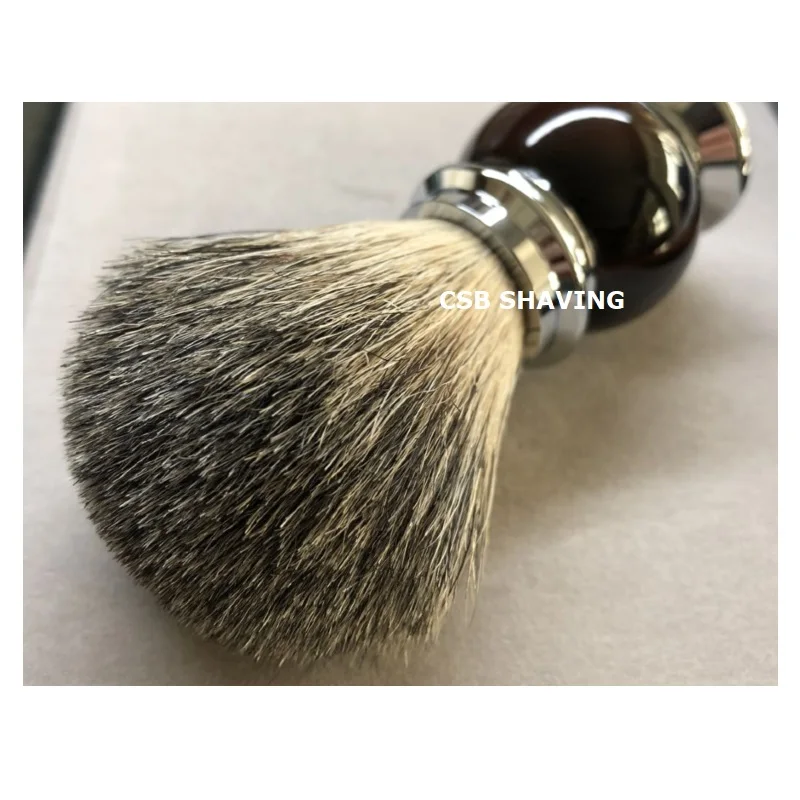 CSB Pure Badger Hair Knot 20mm Shaving Brush Barber Shop Salon Mustache Beard Shave Wet Tool Dark Brown Resin Handle | Красота и