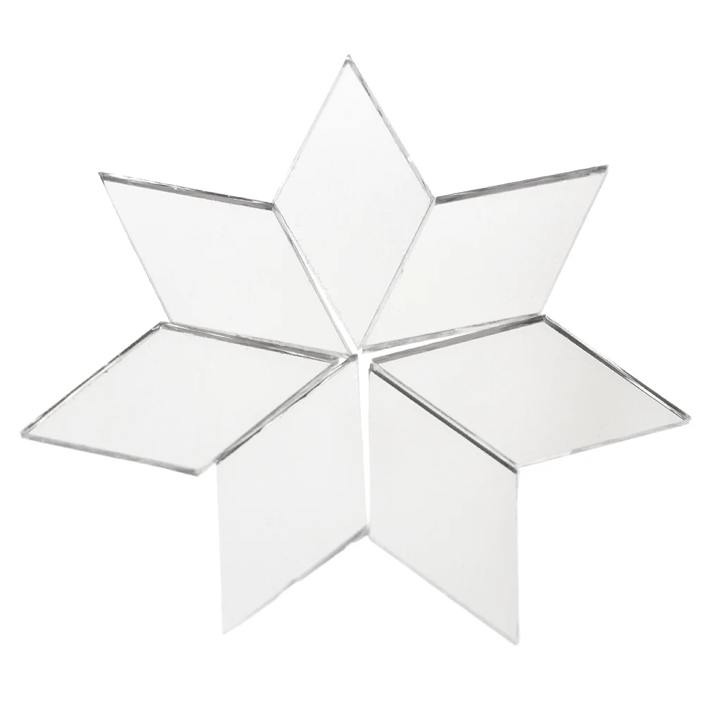 100PCS Diamond Shape Glass Mirror Mosaic Tiles Bulk Home Decoration Crafts DIY Accessory Wall Artwork Supplies