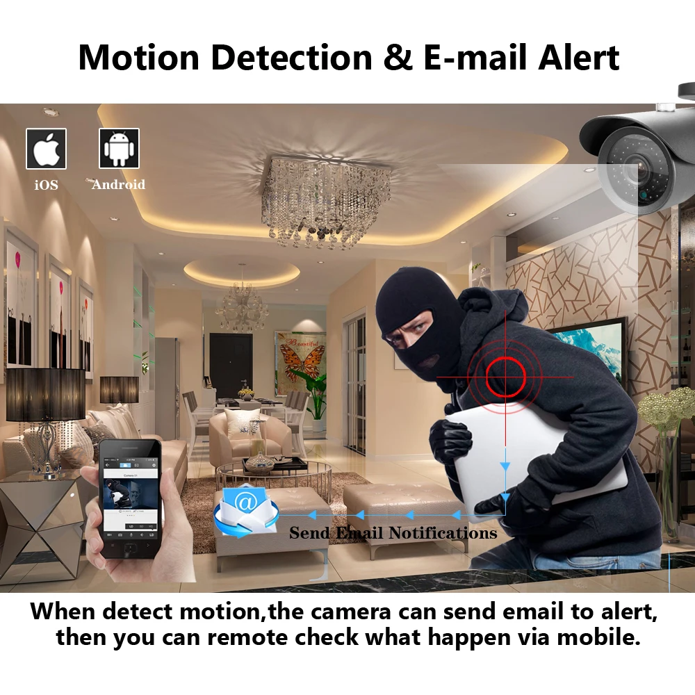 Система видеонаблюдения комплект из 16 водонепроницаемых наружных камер