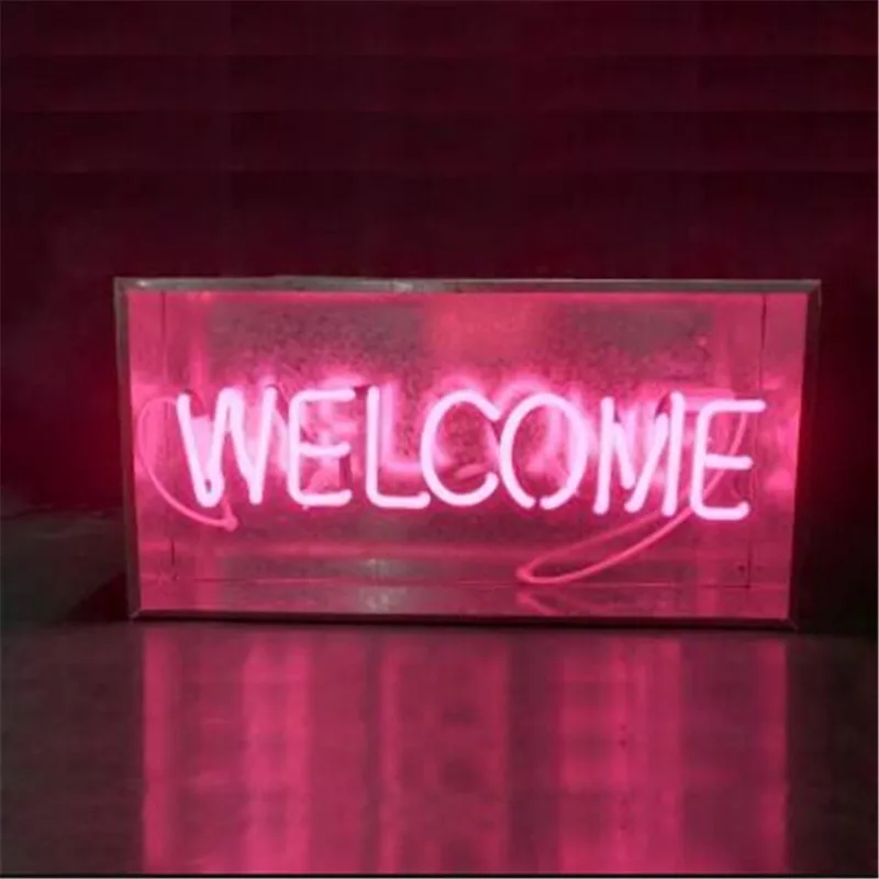 Новый Дизайн Ретро стеклянная трубка Неоновая лампа гостиная/Привет/кофе/Добро