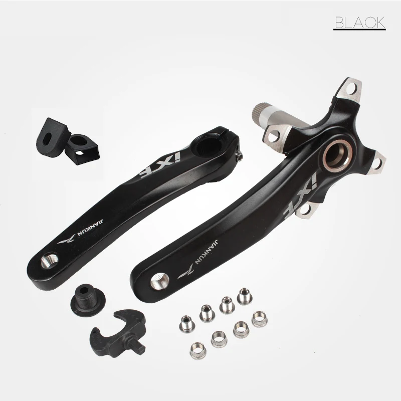 Crank Black IXF 104 BCD CNC Untralight Crank Arm 170 мм MTB/дорожный велосипедный шатун с BB крышка шатуна для велосипеда Аксессуары для велосипеда - Цвет: Crank Black