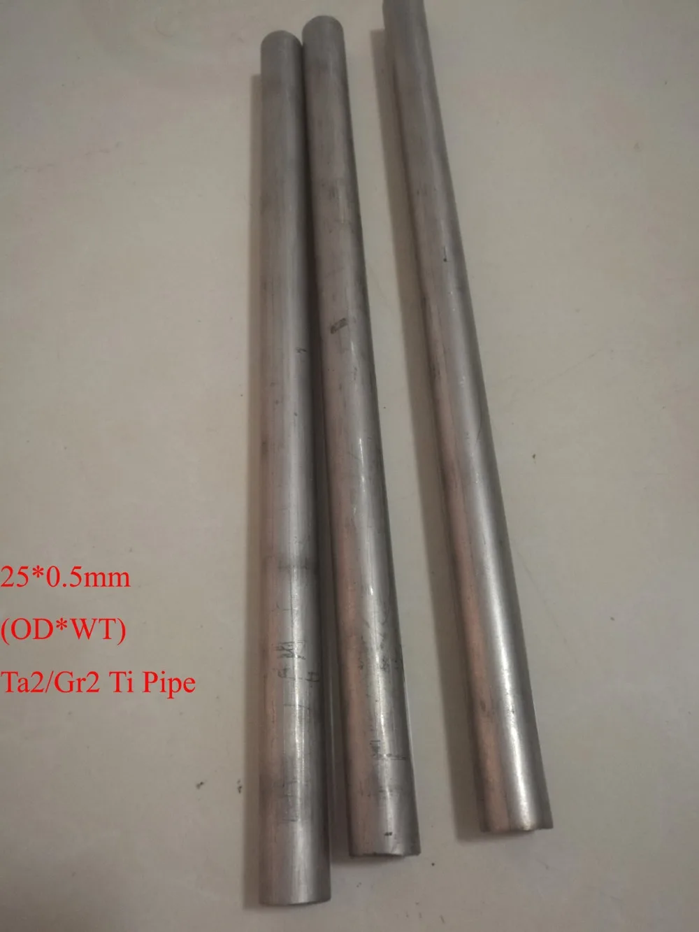 25*0,5 мм(OD* WT), Ta2 промышленность титановые трубы DIY GR2 бесшовные Ti трубки, длина около 320 мм/шт, 3 шт./лот
