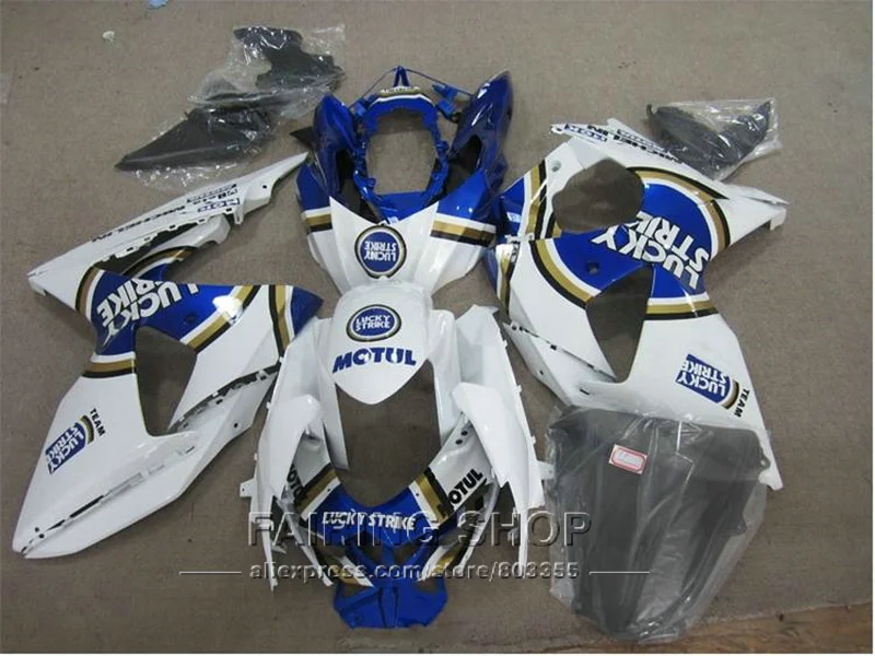 Литья под давлением ABS пластик Обтекатели для Suzuki GSXR 1000 09 10 11 12 синих стикеры