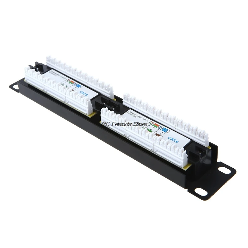 Cat6/Cat5e 12 портов RJ45 патч-панель UTP LAN сетевой адаптер Кабельный разъем-ПК друг