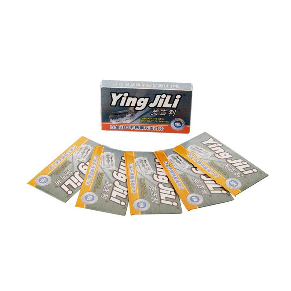 Platinum Level Double Edge Blade Safety бритвенные лезвия US Razor Blade Refill, 10 шт(yingjili RD214