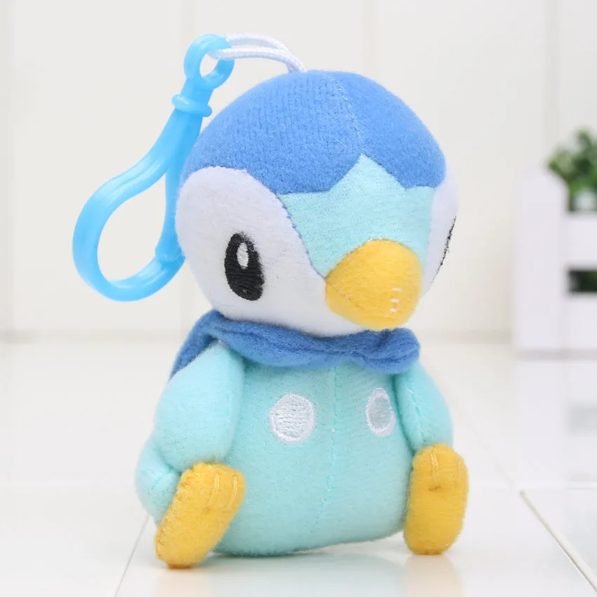 9-12 см Pocket Mew Piplup Bulbasaur Eevee Squirtle плюшевая игрушка чучела подвеска плюшевая кукла брелок с крючком