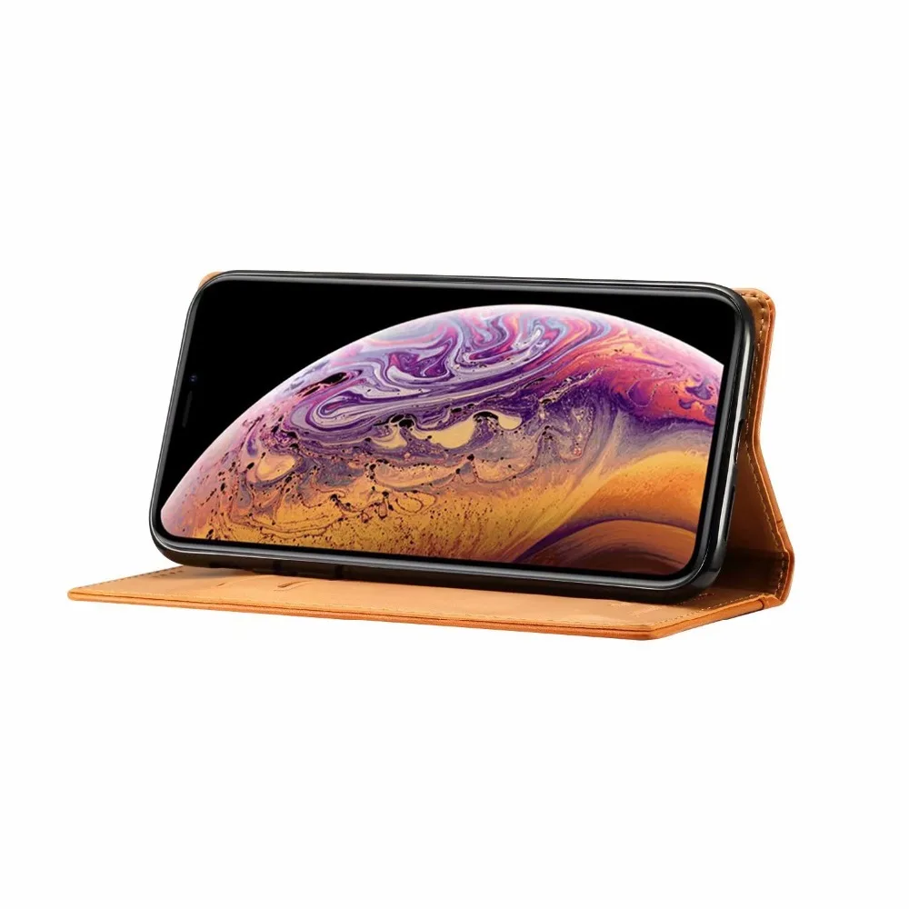 Кожаный чехол для iphone x кошелек из коровьей кожи iPhone 8 plus книжка с откидной крышкой