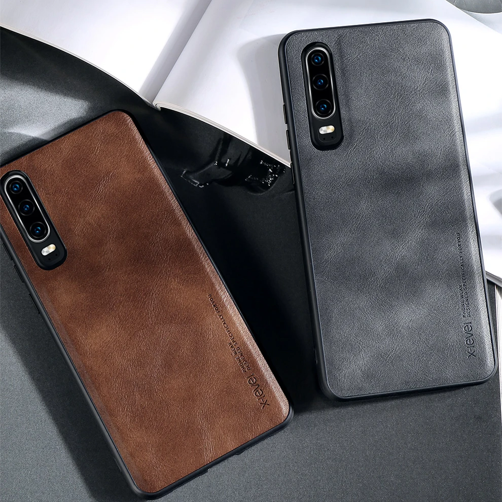 

X-Level Leather Case For Huawei P30 Pro Original Soft TPU Silicone Edge Back Phone Cover For Huawei P30 Case
