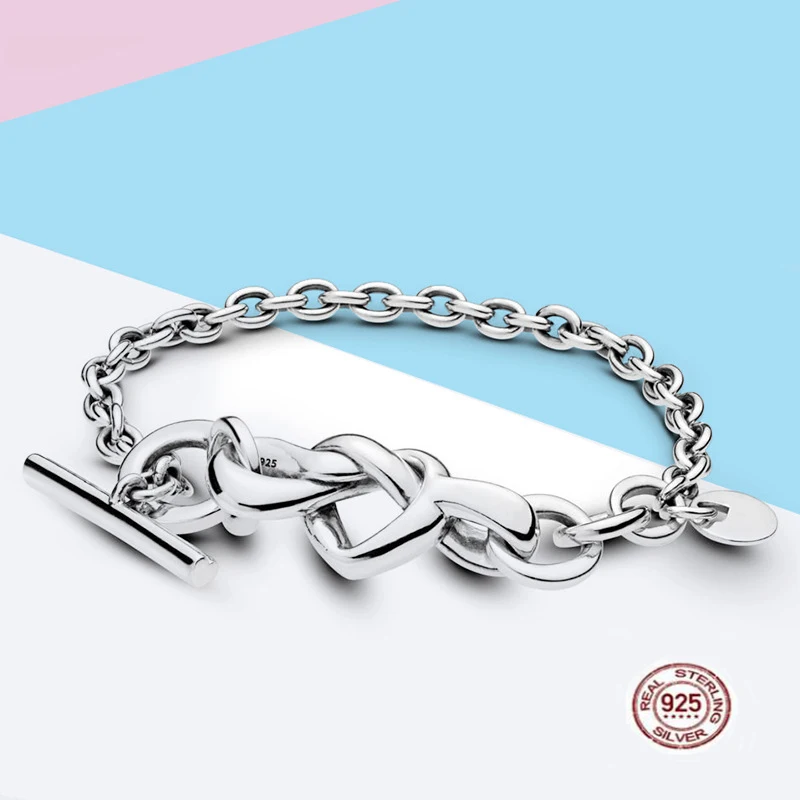 New 925 Sterling Silver Telescopic Bracelet Woman Bangle Fit DIY Beads Charm Rose Gold Fine Jewelry Gift For Female