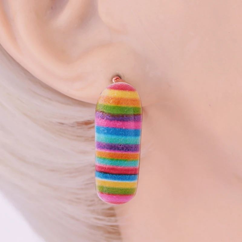 Женские серьги Sehuoran Oorbellen BOho дизайнерские с принтом Тигра для самостоятельного