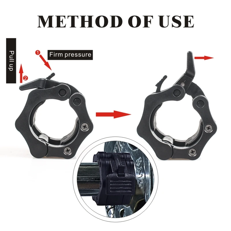 FDBRO Crossfit Standard Olympic Spinlock Dumbbell Barbell Clips Clamps Collars Lock Weight Lifting Bar Fitness Training 1 Pair | Спорт и