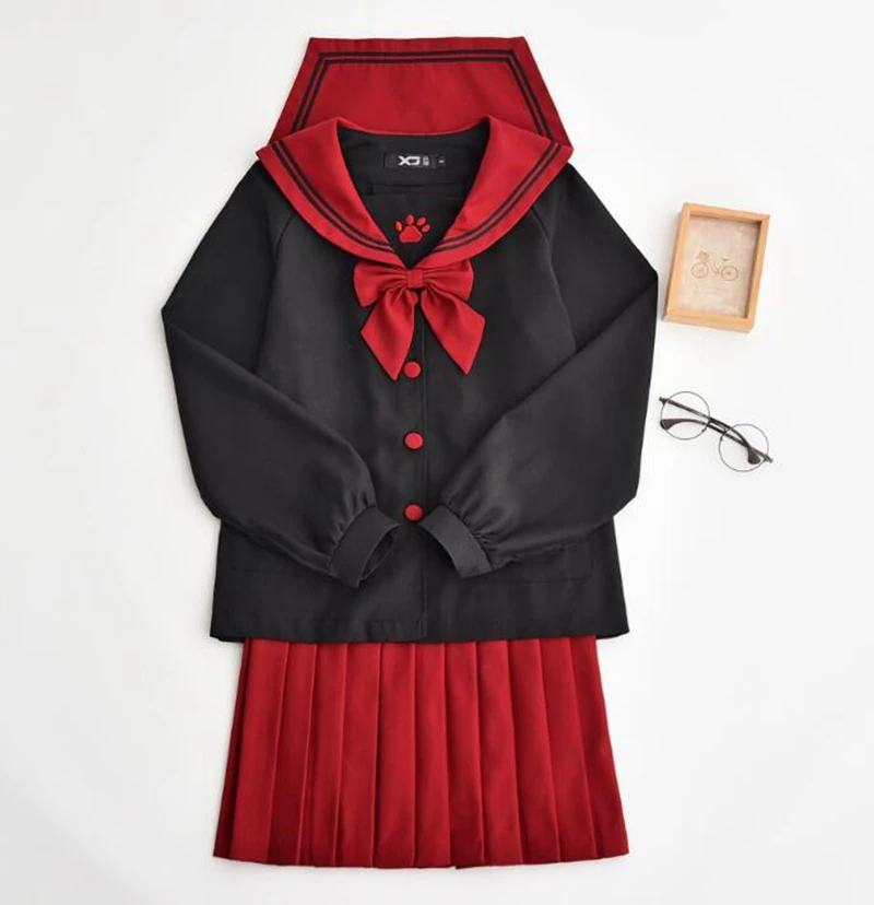 

Anime Japanese Style JK Uniform Cute Girls Sailor Suit College Student School Suit Cos Costumes